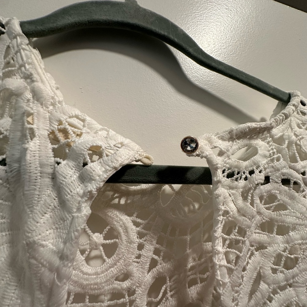 Elegant White Lace Dress bridal midi - never worn - Picture 3 of 5